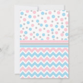 Notes bleues roses w/poem de Merci de baby shower (Dos)