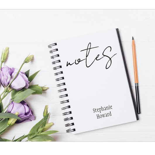 Notes Carnet de nom personnalisé