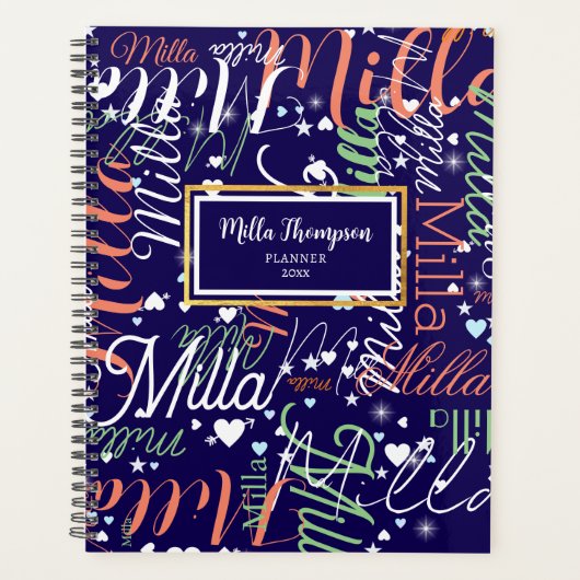 Notes Coeurs et étoiles Bleu (Devant)