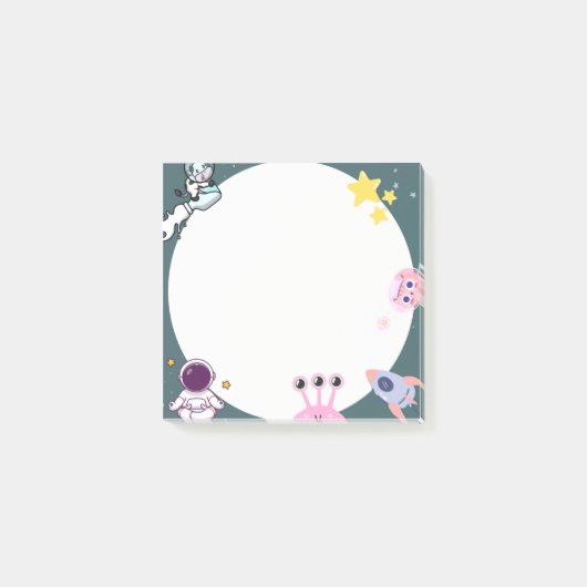 Notes collantes à thème espace mignon post-it note (Devant)