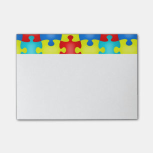 Notes collantes de notes de post-it d'autisme