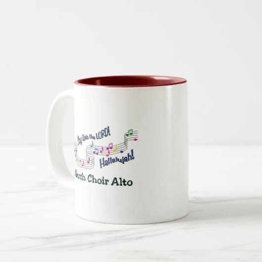 Notes colorées Choir Alto Mug (Devant gauche)