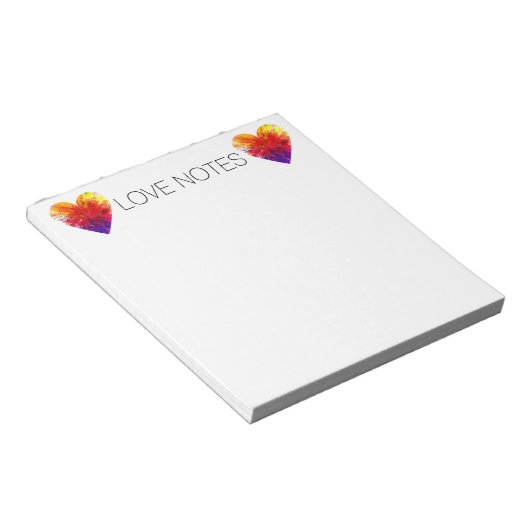 Notes d'amour Bloc-notes Rainbow (Incliné)
