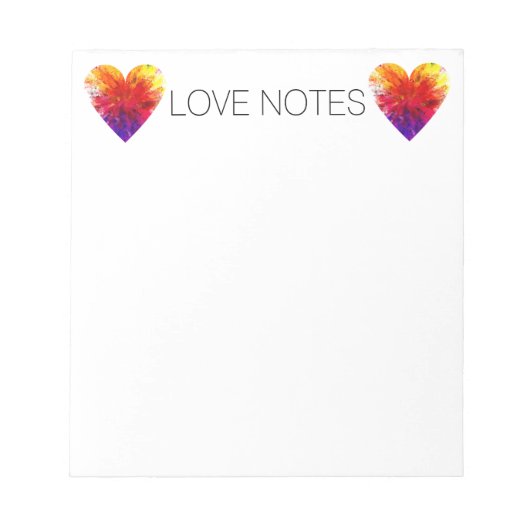 Notes d'amour Bloc-notes Rainbow (Devant)