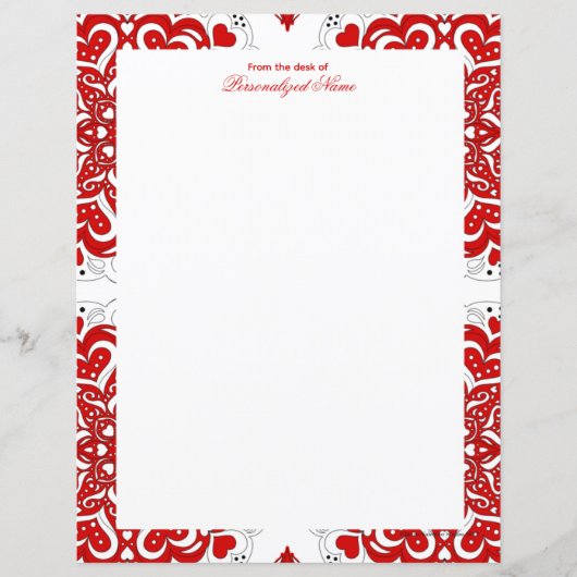 Notes d'amour complexes - Feuille de papier rouge  (Devant)