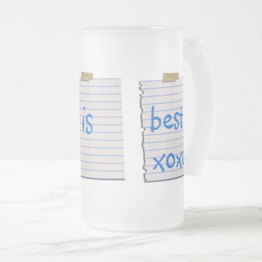 Notes d'amour pour la tasse de papa (Devant droit)