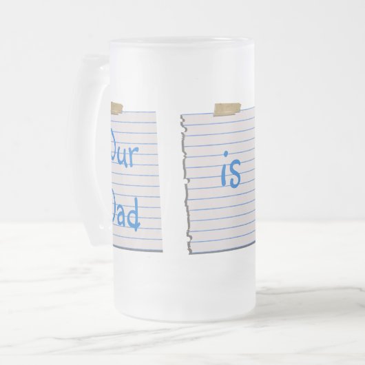 Notes d'amour pour la tasse de papa (Devant gauche)