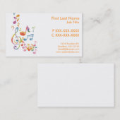 Notes d'aquarelle personnalisables cartes de visit (Devant / Derrière)