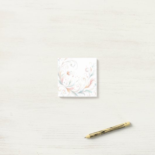 Notes de bureau Soft Flourish - Post-It Notes (Sur un bureau)