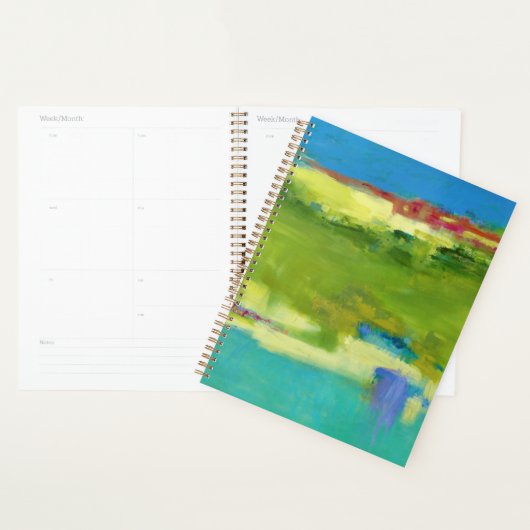 Notes de champ - Art vert Abstrait (Devant avec enveloppe)