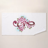 Notes de clef musicale en treble avec des fleurs S (Serviette de bain)