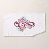 Notes de clef musicale en treble avec des fleurs S (Serviette à main)