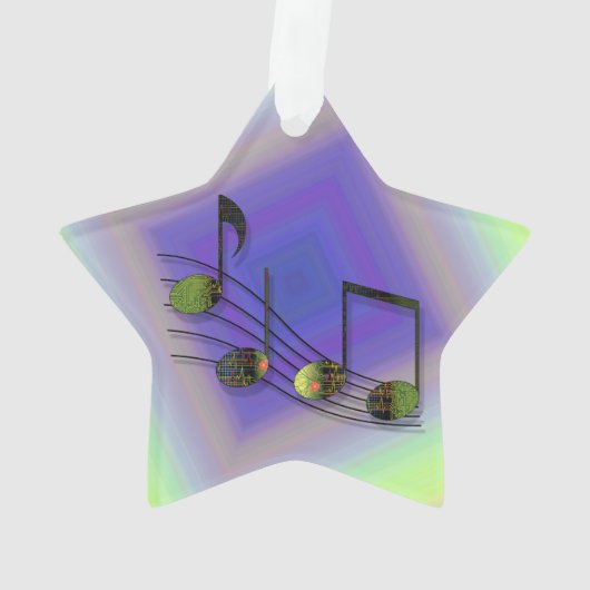 Notes de dubstep Ornement acrylique (dos)