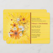 Notes de fleurs Invitation (Devant / Derrière)