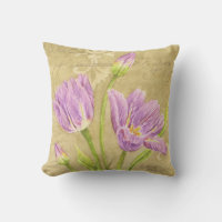 Notes de jardin de Tulipes pourpres coussins