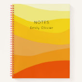 Notes de journal orange simple personnalisez (Devant)