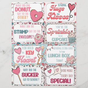 Notes de la boîte à lunch pour enfants : Cartes de