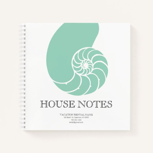 NOTES DE LOCATION DE LOCATION - Carnet NAUTILUS (Devant)