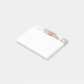 Notes de marbre de blanc et de post-it d'or (Incliné)