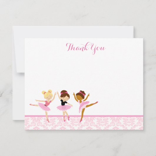 Notes de Merci d'anniversaire de danseuse de (Devant)