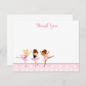 Notes de Merci d'anniversaire de danseuse de (Devant / Derrière)