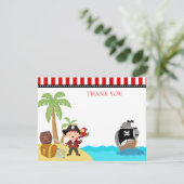 Notes de Merci d'anniversaire de pirate (Debout devant)