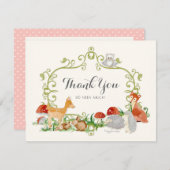 Notes de Merci de baby shower de conte de fées de (Devant / Derrière)