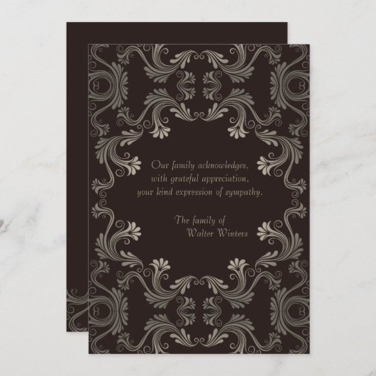 Notes de Merci de perte de souvenir (Devant / Derrière)