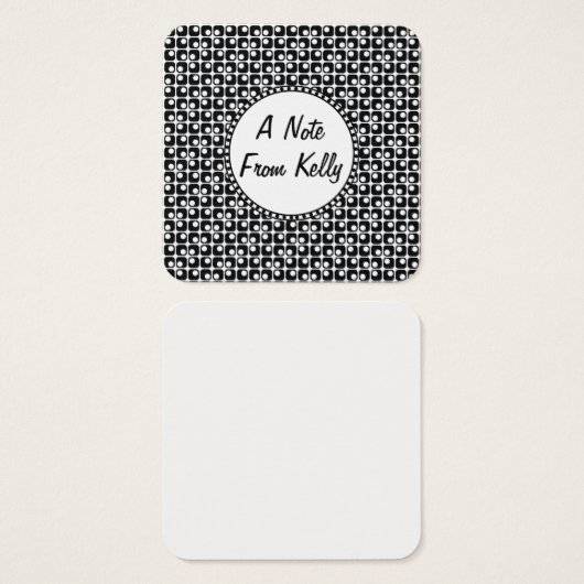 Notes de message conçues par un Motif noir et blan (Devant & derrière)