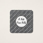 Notes de message conçues par un Motif noir et blan (Devant)