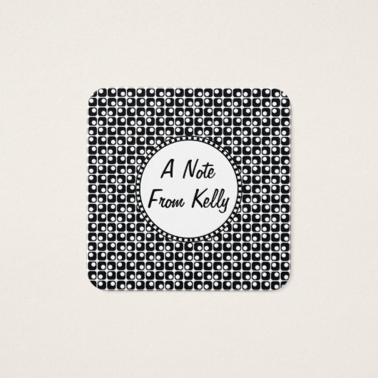 Notes de message conçues par un Motif noir et blan (Devant)