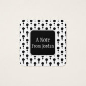 Notes de message du Motif des bulles rétro noires  (Devant)