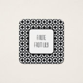 Notes de message du Motif rétro circulaire noir et (Devant)