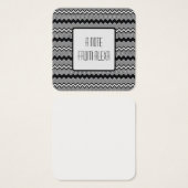 Notes de message du Motif ZigZag noir et blanc (Devant & derrière)