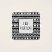 Notes de message du Motif ZigZag noir et blanc (Devant)