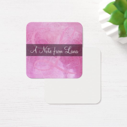 Notes de message Monogram, Mandala & Pink Watercol (Bureau)