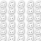 Notes de musique 3D en argent foncé 30 Stickers (Recto)