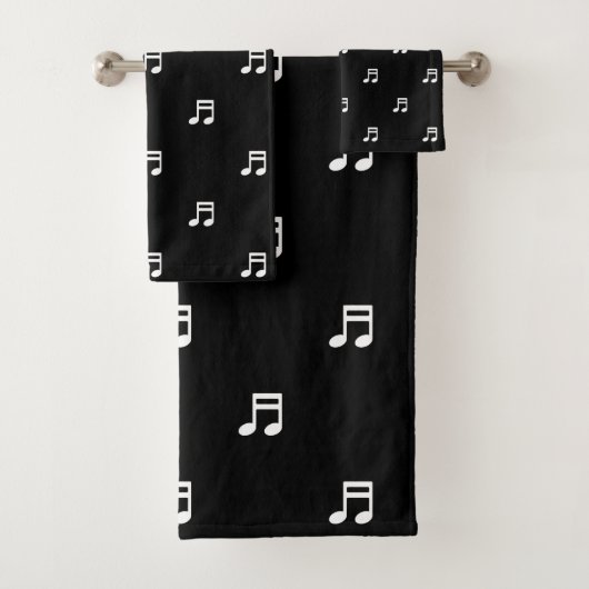 Notes de musique blanches sur fond noir (En situation)