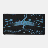 Notes de musique bleue sur le Monogramme noir (Recto)