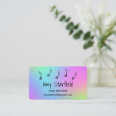 Notes de musique Carte de visite coloré (Debout devant)