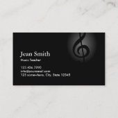 Notes de musique classique Carte de visite musical (Dos)