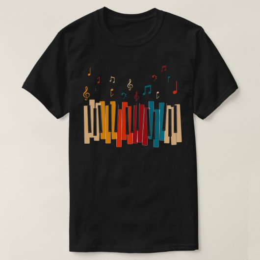 Notes de musique Clavier coloré Piano Pullover (Design devant)
