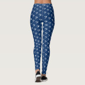 Notes de musique Clef Bass blanc Leggings (Dos)