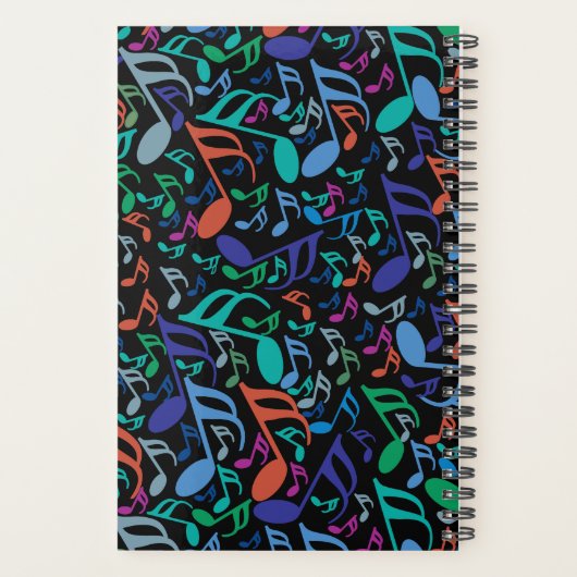 Notes de musique colorée (Dos)