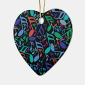 Notes de musique colorée Ornement céramique (Gauche)