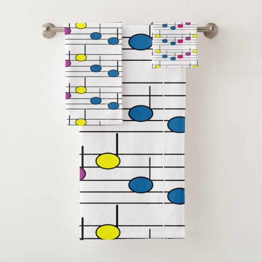 Notes de musique colorées motif musical (En situation)