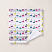 Notes de musique colorées motif musical (Gant de toilette)
