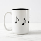 Notes de musique Danse à travers la Mug de café (Gauche)