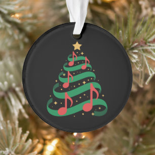 Notes de musique d'arbre de Noël étoile mélodie de