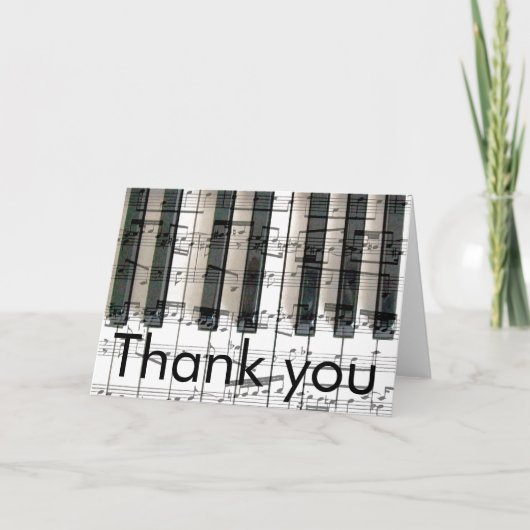 notes de musique de piano merci (Devant)